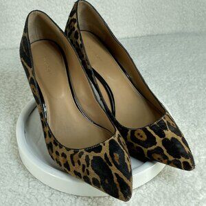Calvin Klein Heels Womens Sz 9 Gayle Leopard Print Pumps Stiletto 3.5 In Heels